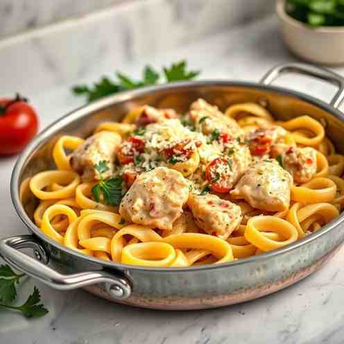 Easy Creamy Chicken Pasta Recipe - One-Pan